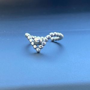 SIMPLE TOE HAND ADJUSTABLE STERLING SILVER RING